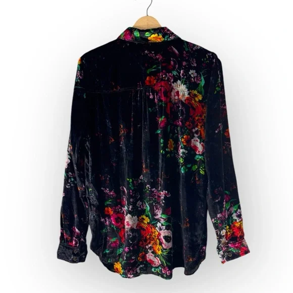 🔴SOLD🔴Anthropologie Pilcro Hadley Relaxed Buttondown Shirt: Velvet Edition Large - Picture 7 of 11